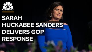 Sarah Huckabee Sanders delivers Republican response to State of the Union address — 2723 [upl. by Eirret428]