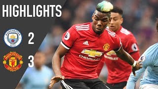 Manchester United 32 Manchester City  Premier League Highlights 1718  Manchester United [upl. by Palma]