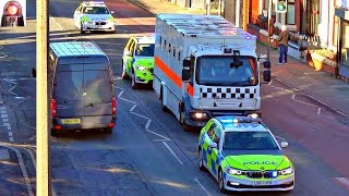 High Security Police Convoy HMP GMP BMW X5 Great Sirens [upl. by Alial]