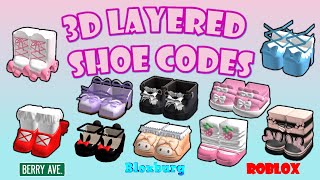 3D LAYERED SHOE CODES amp LINKS FOR GIRL  Berry Avenue Bloxburg  ROBLOX [upl. by Graff]