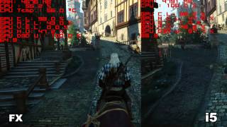 Intel i5 4460 vs AMD FX 8350 The Witcher 3 part 2 [upl. by Anabella]