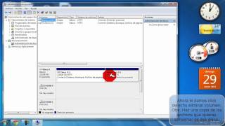 Tutorial Windows 7Como unir dos particiones de discosmp4 [upl. by Ludba]