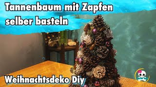 Weihnachtsbaum aus Zapfen  selber basteln  Weihnachtsbaum Zapfen  Tischdeko weihnachtlich [upl. by Nellac440]