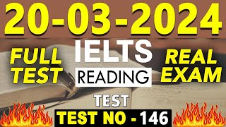 IELTS Reading Test 2024 with Answers  20032024  TEST NO  146 [upl. by Suedama]