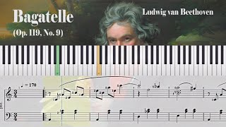 Bagatelle Op 119 No 9  Ludwig van Beethoven  Piano Sheet Music [upl. by Errot]