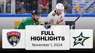 NHL Highlights  Panthers vs Stars  November 1 2024  Global Series Finland [upl. by Pitchford732]