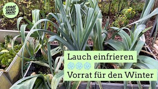 Lauch einfrieren ❄️❄️❄️ Vorrat für den Winter [upl. by Elem]