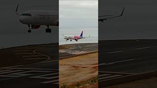 WIZZ AIR AIRBUS A321271NX LANDING at Madeira Airport [upl. by Vasos481]