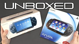 Unboxing a NEW PSP from 2005 and PS Vita from 2011 [upl. by Gerdeen]