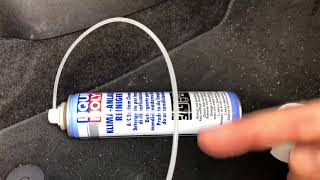 How to clean Automobile air condition with AC system cleaner air disinfecting Audi A1S1 Sportback [upl. by Dorfman]