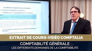 Les différents domaines de la comptabilité  extrait cours vidéo COMPTALIA [upl. by Vento]