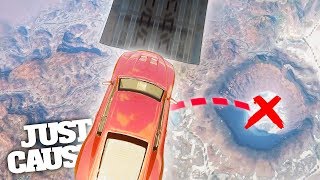 SUPERCAR HALO JUMP INTO A CRATER STUNT  Just Cause 4 Stunts [upl. by Eniamret]