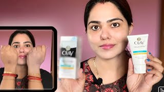 Olay natural white cream review Instant fairness Skin whitening Honest review  Indian oily skin [upl. by Reeba]