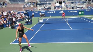 Paula Badosa Underarm Serve amp Tweener vs Aryna Sabalenka at Practice [upl. by Joung50]