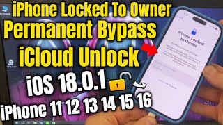 How To Bypass iCloud Unlock iPhone Locked To Owner iOS 18 [upl. by Wightman524]