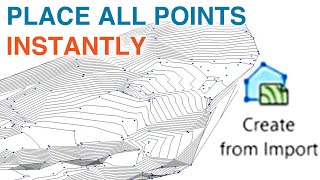 2D to 3D topography using import points file from AutoCad  Revit tutorial [upl. by Alatea]