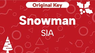 Karaoke Snowman  Sia  Original Key with Backing Vocals Cover [upl. by Mccormac]