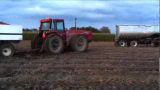 4X4 International Tractor Stuck Pulling 28 Ton Wagons [upl. by Etoile2]