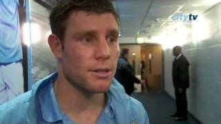 Bayern Munich v Manchester City Roberto Mancini James Milner and Pablo Zabaleta preview the game [upl. by Hameerak117]