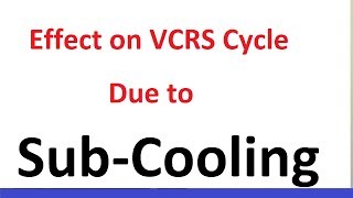 Effect of Subcooling on VCRS Cycle in Hindi [upl. by Acimad]