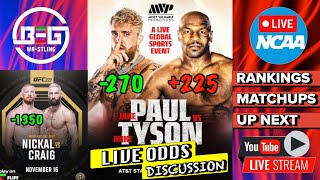 JAKE PAUL vs MIKE TYSON LIVE ODDS Discussion  Gable Steveson RETURNS amp more LIVE on BEG Wrestling [upl. by Ipoillak143]