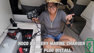 NOCO Onboard Battery Marine Charger amp Port Plug Install nocogenius boat maintenance yamahaboats [upl. by Priscilla]