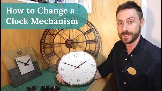 How to Change a Clock Mechanism  DIY Clock Movement Guide  Clock Shop [upl. by Iinde]