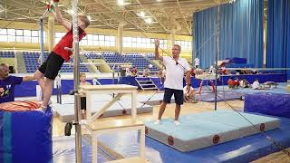 EUROPEAN GYMNASTICS MAG JUNIOR TRAINING CAMP THESSALONIKI 2024  HIGH BAR  part one [upl. by Meehyrb]