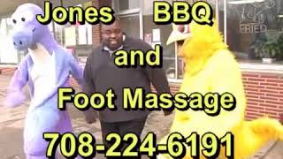 Jones bbq and foot massage [upl. by Ainalem]