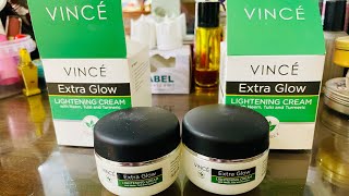 Vince Extra Glow Lightening Cream Review  Vince Extra Glow Cream  Get Natural Glowing Skin [upl. by Wiedmann165]