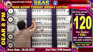 LOTTERY LIVE DEAR LOTTERY SAMBAD 8PM DRAW TODAY 26092023  Will You Are the Next Crorepati [upl. by Rentsch]