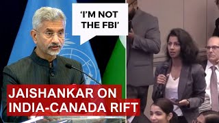 quotIm Not The FBIquot I What Jaishankar Said to Question on Nijjar Canada amp Five Eyes [upl. by Anilrats]