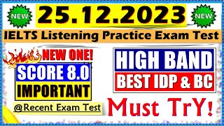 IELTS LISTENING PRACTICE TEST 2023 WITH ANSWERS  25122023 [upl. by Haorbed]