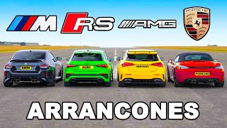 Nuevo BMW M2 vs RS3 vs AMG A45 S vs Boxster GTS ARRANCONES [upl. by Nnylylloh988]