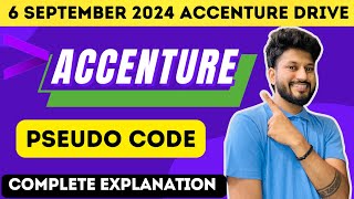 Accenture Pseudo Code MCQ Question with Answer 2025 batch  6 Sep 2024  Actual Problems [upl. by Ingamar32]