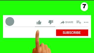 ✅ No Copyright Top 10 YouTube Subscribe Button Green Screen With Sound For Free 💯  Updated 2024🔥 [upl. by Fonseca]