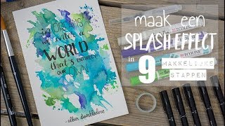 Tutorial  Maak met 9 simpele stappen een ECOLINE SPLASH effect [upl. by Nallac188]