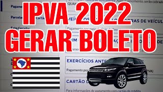 IPVA 2022 SP CONSULTA VALOR  IPVA 2022 SP PARCELAMENTO  IPVA 2022 SP COMO PAGAR COMO IMPRIMIR [upl. by Htebi]