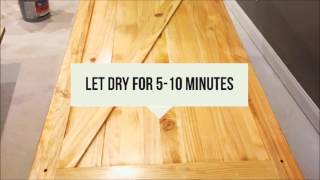 Staining and finishing a Solid Core Pine Barn Door  Executive Improvements [upl. by Byrom]