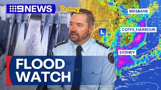 Sydney on flood watch for wet weather weekend  9 News Australia [upl. by Qifar770]