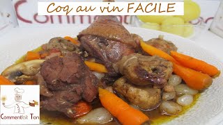 Comment faire un COQ AU VIN   Recette du coq au vin [upl. by Aven]