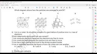 Metallic Bonding Exercise Cambridge IGCSE O level Chemistry 062009715070 Lesson 23 [upl. by Etana418]