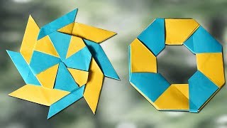 Amazing Paper Ninja Star Making Tutorial  Paper Craft [upl. by Avra]