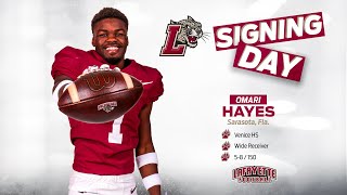 Lafayette Football Signing Day 2022 Omari Hayes [upl. by Lacee573]