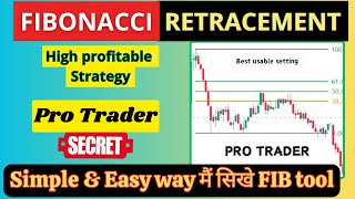 Best Fibonacci retracement strategy for IntradayTrading  85 win rate हिंदी में सीखे FIB tool [upl. by Fen891]