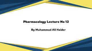 pharmacology lecture 12 katzung pharmaceutical medical agonist [upl. by Anailuj]