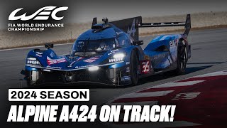 Alpine A424 Hypercar Hits the Track With its 2024 livery I FIA WEC [upl. by Pansie]