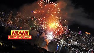 Fireworks 4th of July Bayside Miami Fl USA 2024 [upl. by Hett665]