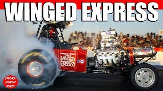 Winged Express Fuel Altered Drag Racing March Meet Bakersfield [upl. by Wellesley]