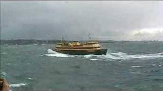 Manly Ferry Crossing Sydney Heads in Big Seas [upl. by Pessa996]